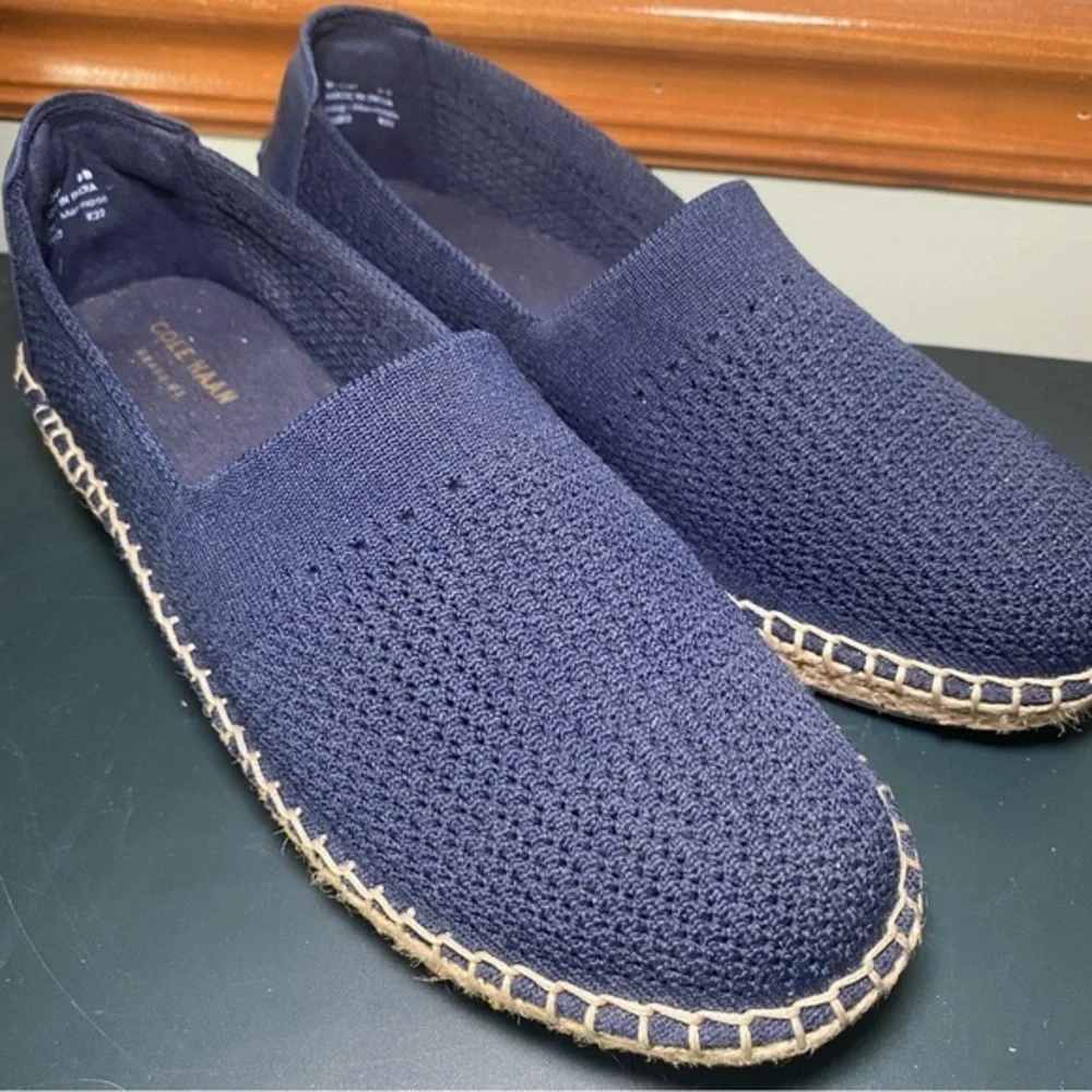 Cole Haan Women's Cloudfeel Espadrille II Slip-On Loafer W29861 Sz‎ 8B Navy Blue